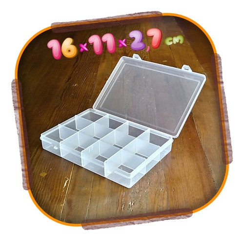 Caja Estuche Divisiones Candy Mostacillas Bijou Pastillero 0