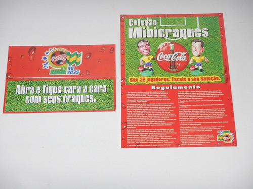 Folder Coleção Mini Craques Coca Cola + Regulamento 0