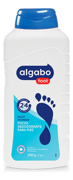 Talco Desodorante Para Pies 200g Algabo Foot Azul 0