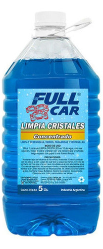 Limpia Cristales Concentrado 5 Lt Full Car 0
