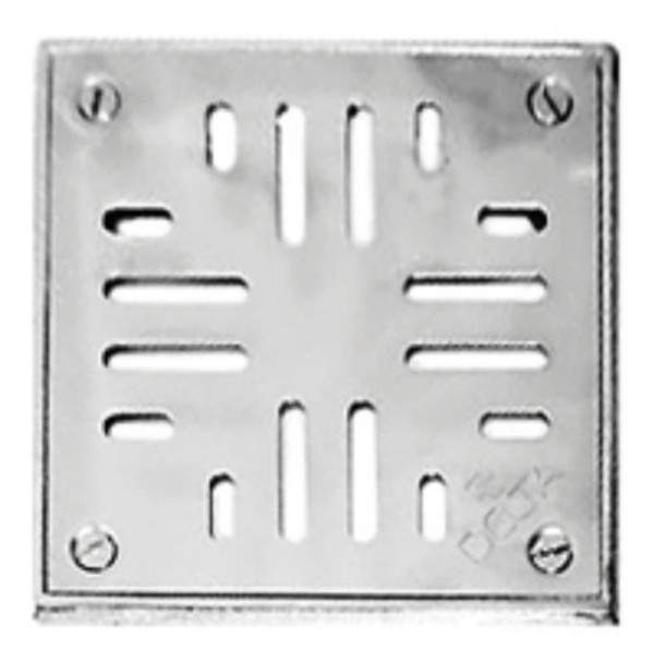 Rejilla Reja Piso Delta C/marco 10x10 Caja Plomo Acero Inox 0