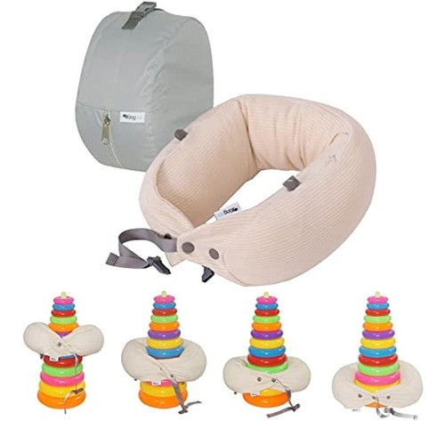 Kingnex - Almohada De Viaje Ajustable Para El Cuello Con Cli 0