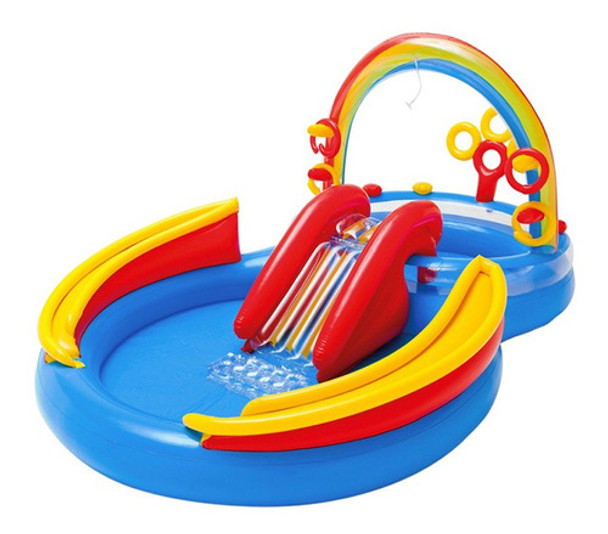 Juego Inflable Play Center Rainbow Intex 0