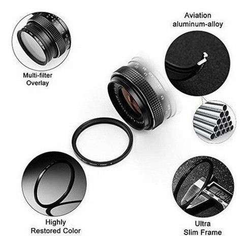 Filtro De Estrella De 49 Mm Filtro De Lente Starburst De 3 P 0