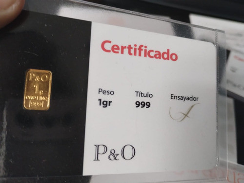 Lingote 1gr Oro 24k Certificado 0