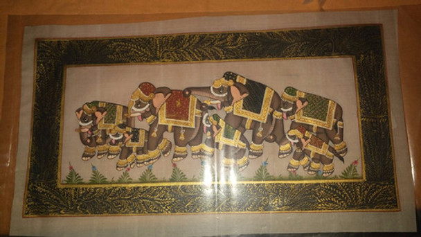 Familia De Elefantes Impresion Mixta Sobre Seda 0 Familia De Elefantes Impresion Mixta Sobre Seda 0