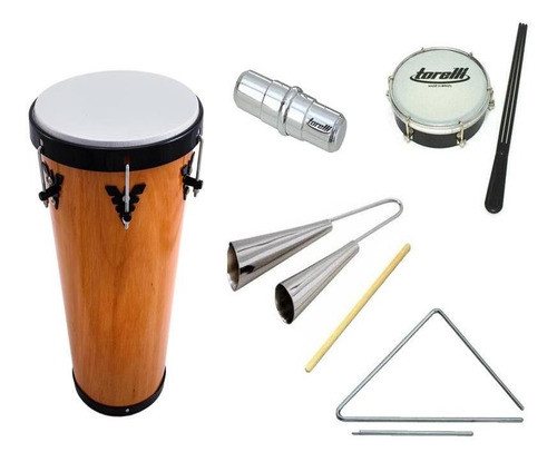 Kit Instrumentos De Samba Timba Phx + Triângulo Torelli 0