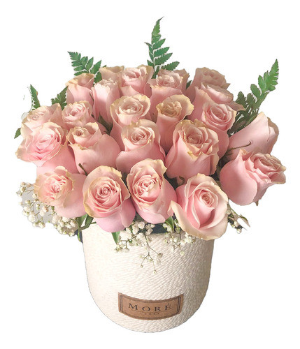 Cesta De 24 Rosas Rosadas - Florería 24 Hrs. 0