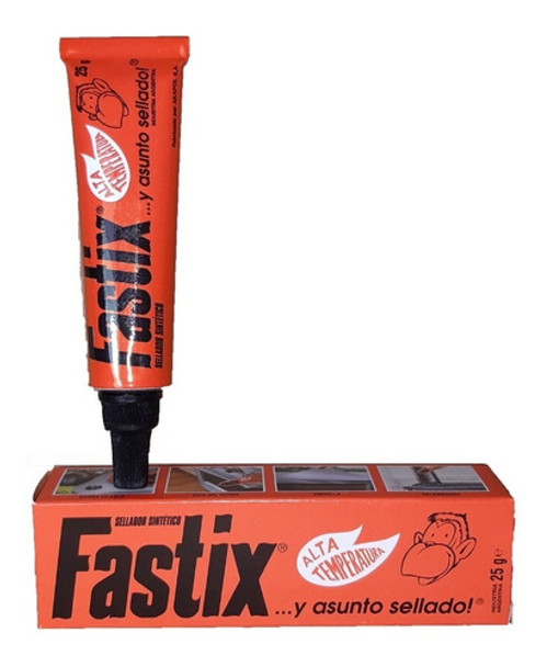 Fastix Rojo Silicona Alta Temperatura 25g Sellador Motor 0