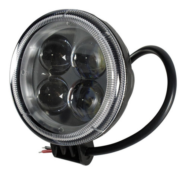 Farol De Milha Led 10~30v 12w 4 Led´s Redondo Off-road 0