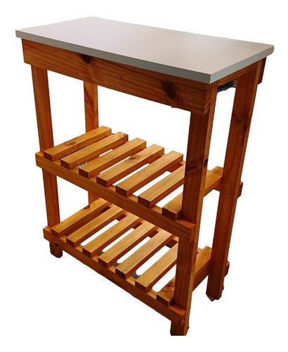 Mesa Cocina Auxiliar 60x30  - 2 Estantes, Llevala En 72 Hs!! 0