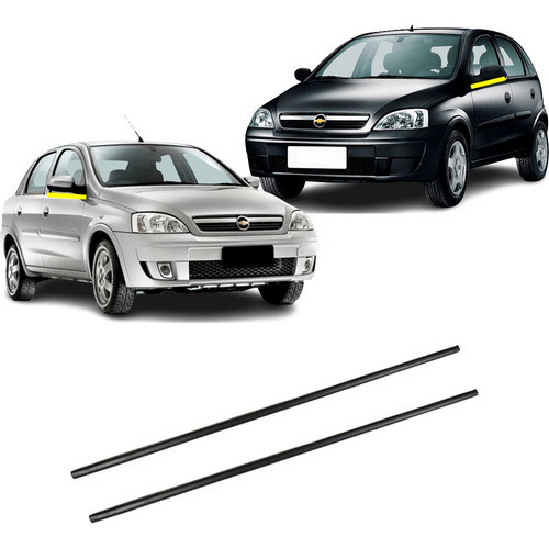 Jogo Borracha Pestana Externa Dianteira Corsa Hatch E Sedan 0