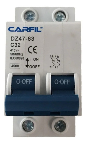Llave Térmica Bipolar Carfil C32 0