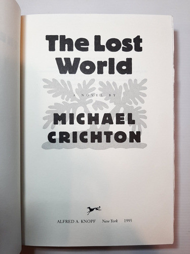Antiguo Libro El Mundo Perdido 1995 Knopf Inglés Ro 1718 0