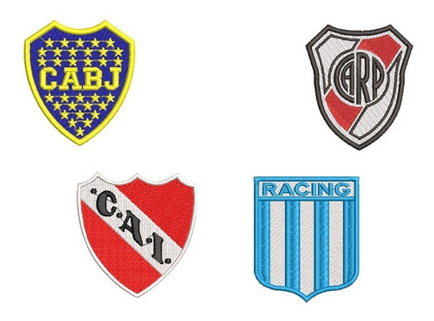 4 Matrices P/ Maquinas De Bordar Boca/river/indepen./racing 0