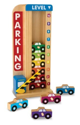 Melissa &amp; Doug Stack &amp; Count Garaje De Estacionamien 0