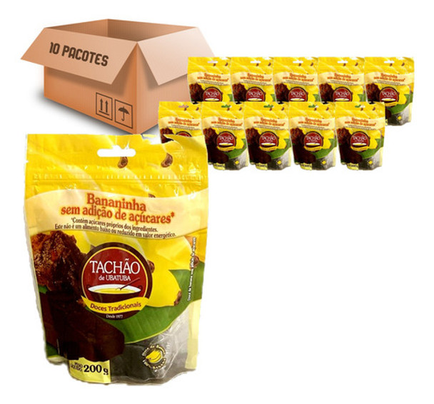 10x Bananinha Sem Açúcar Tachão De Ubatuba 200g 0