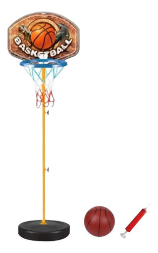 Set De Basketball Aro Altura Regulable + Pelota + Inflador 0