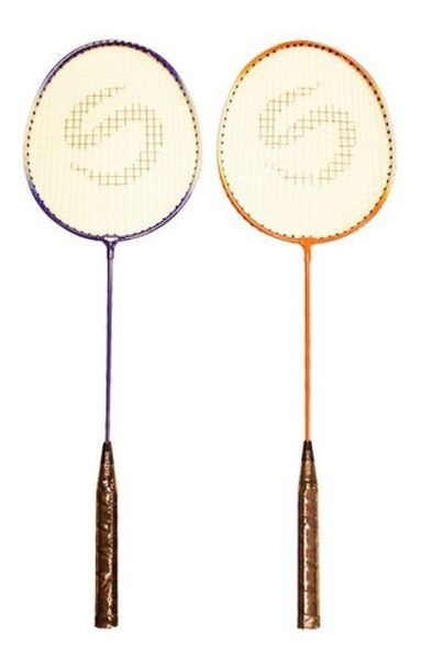Set Badminton 2 Raquetas + 2 Plumas +funda En Slice Deportes 0