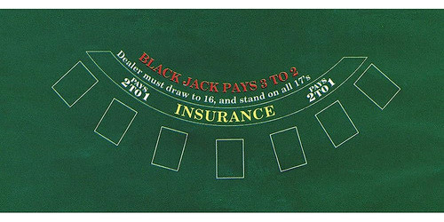 Cubierta De Mesa De Blackjack Amscan, 6 Pies, Verde 0