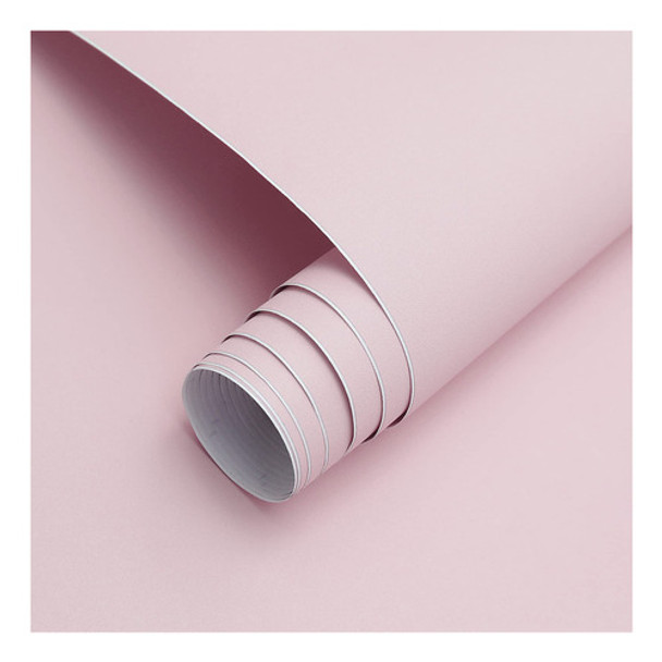 Heloho Papel Tapiz De 394 X 15.7 Pulgadas, Color Rosa Claro, 0