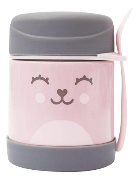 Pote Térmico Papinha Com Tampa E Colher Gumy Rosa Buba 320ml 0