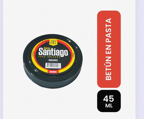 Pomada Betun Santiago Negro Para Zapatos 0