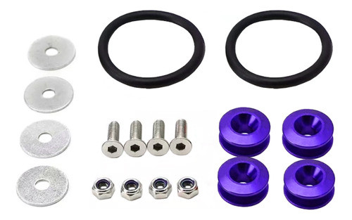 Kit Ganchos Sujeta Punta Paragolpes Violeta Goma Paragolpe 0
