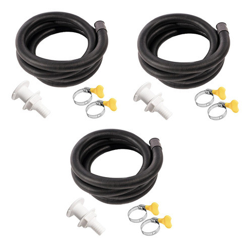 3x Kit De Mangueira Para Bomba De Porão 3/4  De Diâmetro 0