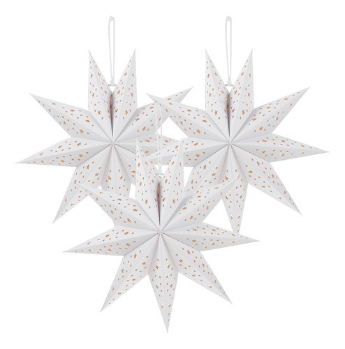 Lanterna De Telhado De Papel Em Forma De Estrela De Nove 0