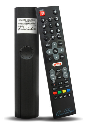 Control Remoto Smart Tv Netflix Para Philco Sansei Quantic 0