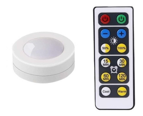3  Lamparas Luz Led A Pilas C/control Para Placard Ropero 0
