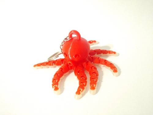 Juquete Llavero Pulpo Articulado 3d 0