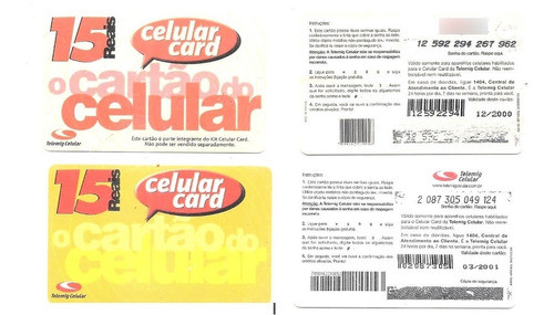 0079 Dois Cts Telefonicos Pagos Telemig Celular 0