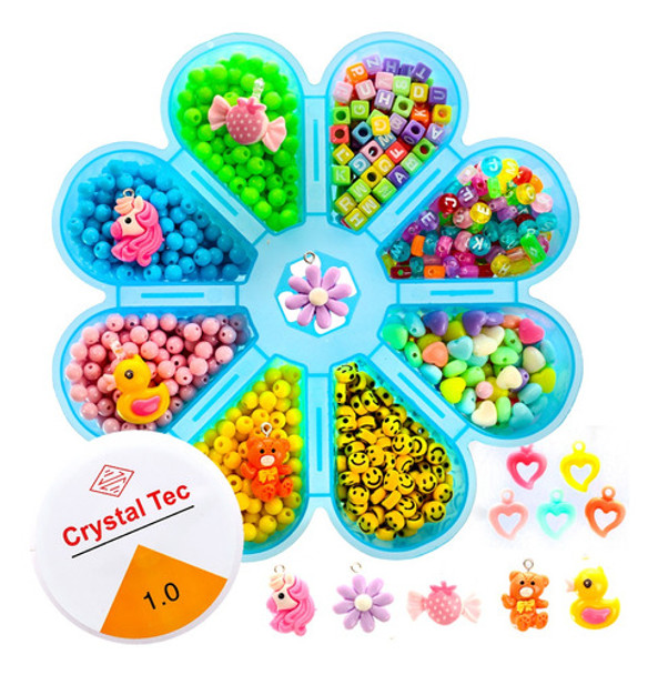 Kit Para Montar Bijuterias 1600pçs Miçanga Colorida Infantil 0
