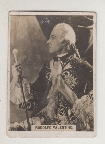 Cine Rodolfo Valentino Antigua Tarjeta N° 1 Cigarrilos Crack 0