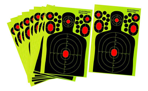 10 Peças Splatter Alvos De Tiro Autoadesivo Reativo Pistola 0