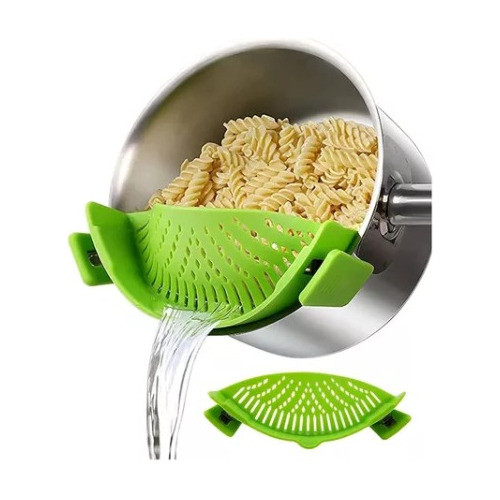 Escurridor De Silicona Para Ollas Con Clips Adaptable 0