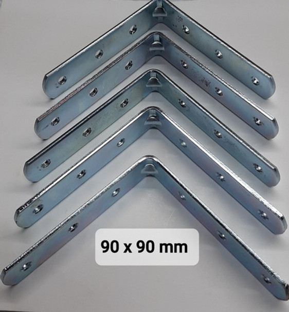 Escuadra  De 90mm X 90mm Reforzado Galvanizado X 12 0