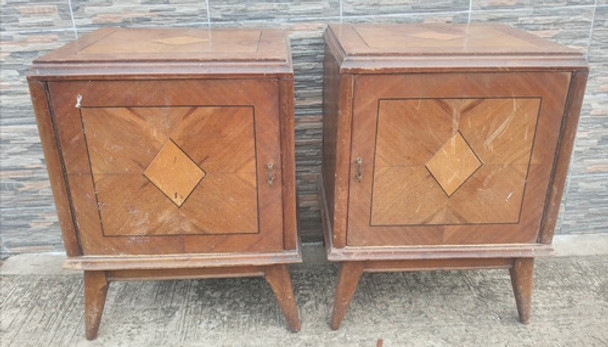 2 Mesitas De Luz Escandinava A Reciclar 51.5x41x66.5 Alto 0