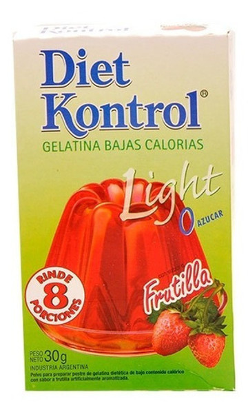 Gelatina Diet Kontrol Pack X6 Frutilla X30g 0