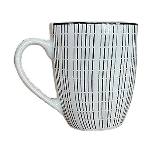 Mug 355ml Lineas/circulos Centrales Gris 0