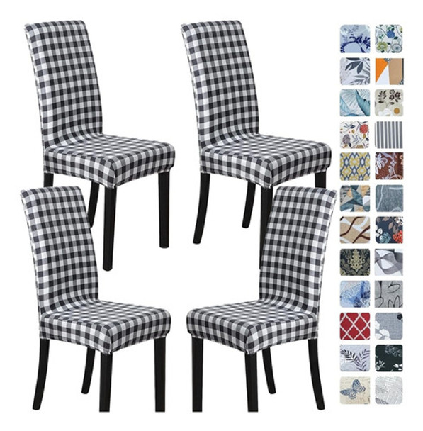 Springrico Chair Covers For Dining Room Set Of 4, Stretch Di 0