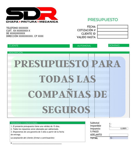 Presupuesto Para Seguros 0