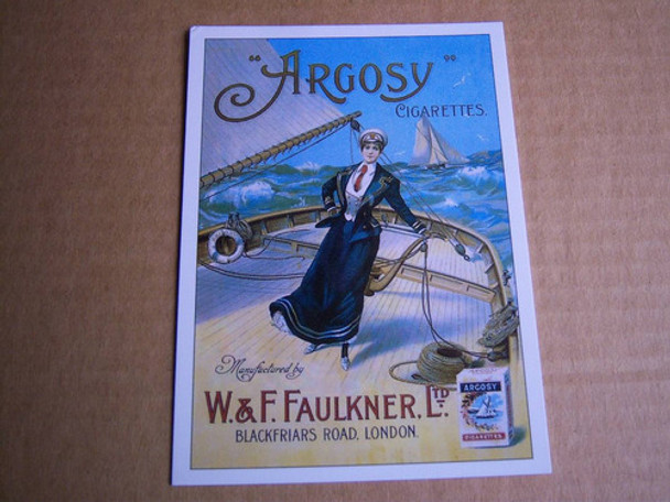 Argosy Cigarettes . Robert Opie . Post Card . At Sea Series 0