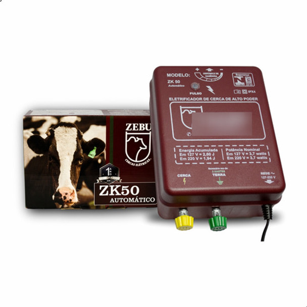 Eletrificador Cerca Eletrica Gado Aparelho Choque 50km Zk50 0 Eletrificador Cerca Eletrica Gado Aparelho Choque 50km Zk50 0