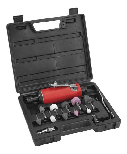Kit Retificadeira Reta Pneumática 1/4  16 Peças Worker 0