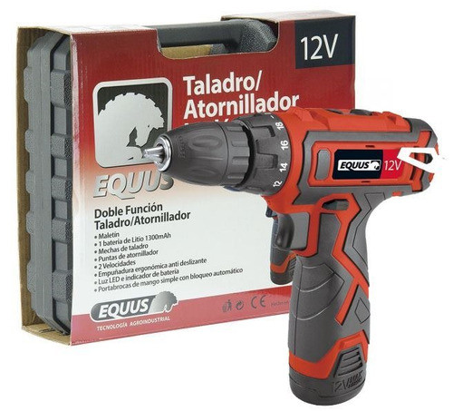 Taladro Atornillador Inalambrico 12v 2 Baterías Litio Equus 0