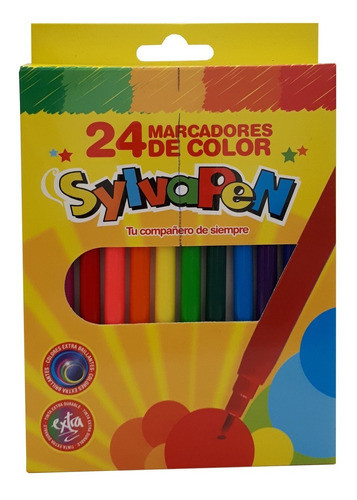 Marcadores De Colores Sylvapen Finos Pack X24 Febo 0