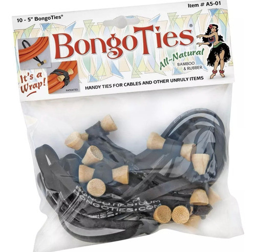 Bongo Ties Bolsa Con 10u Organizador De Cables Bongo Ties 0